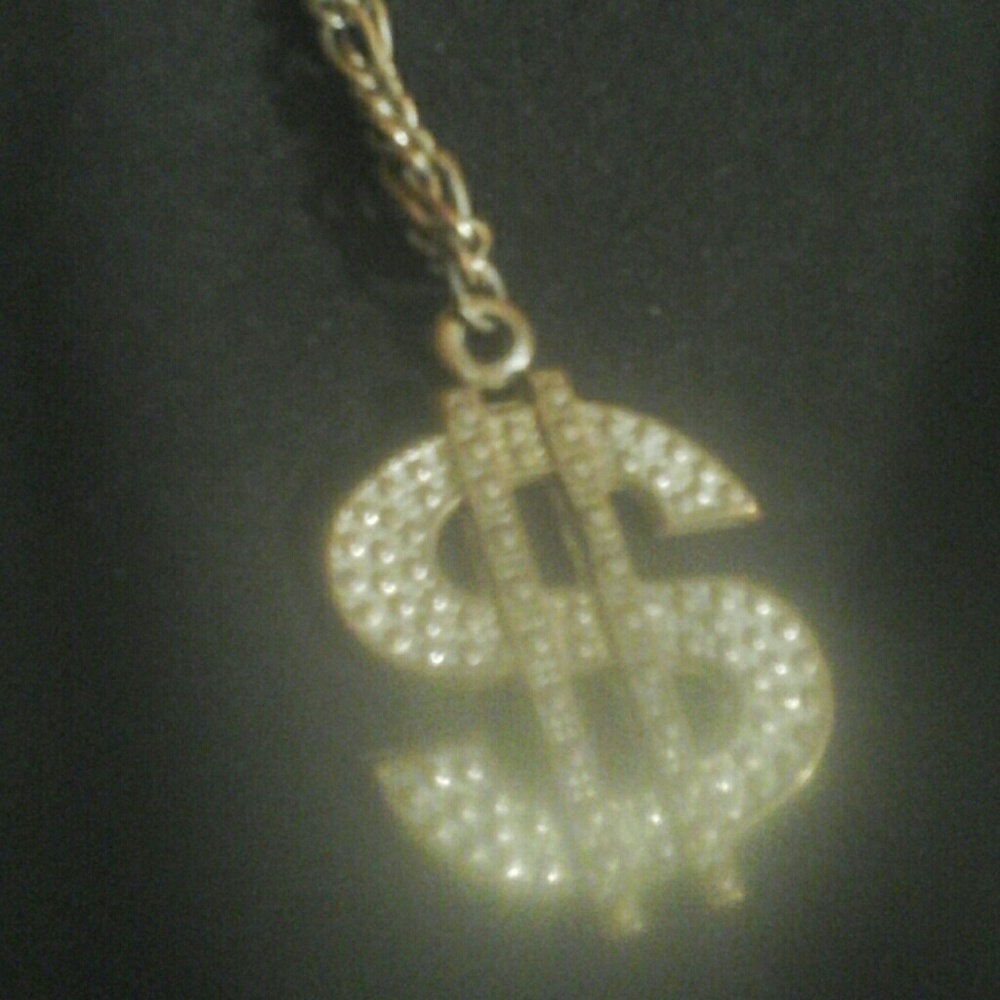 Vintage dollar sign necklace